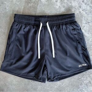 Kill Crew Black/white Simple Muay Thai shorts - Mid thigh